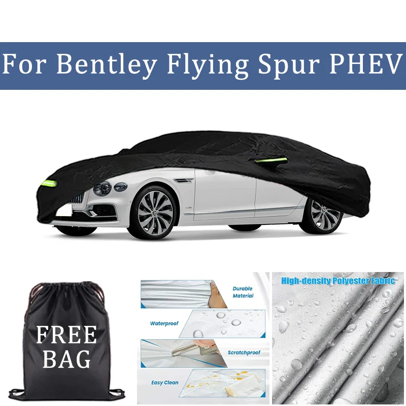 

Автомобильный чехол для Bentley Flying Spur PHEV, полное покрытие, водонепроницаемый солнцезащитный чехол, устойчивый к царапинам автомобильные аксессуары