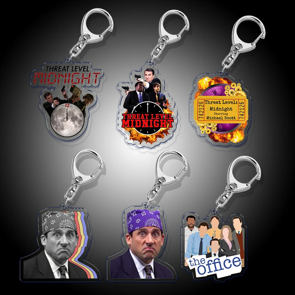 Popular Threat Level Midnight Key Chain Keychains Ring for Accessories Bag Pendant Keyring Jewelry Fance Gifts TV Show