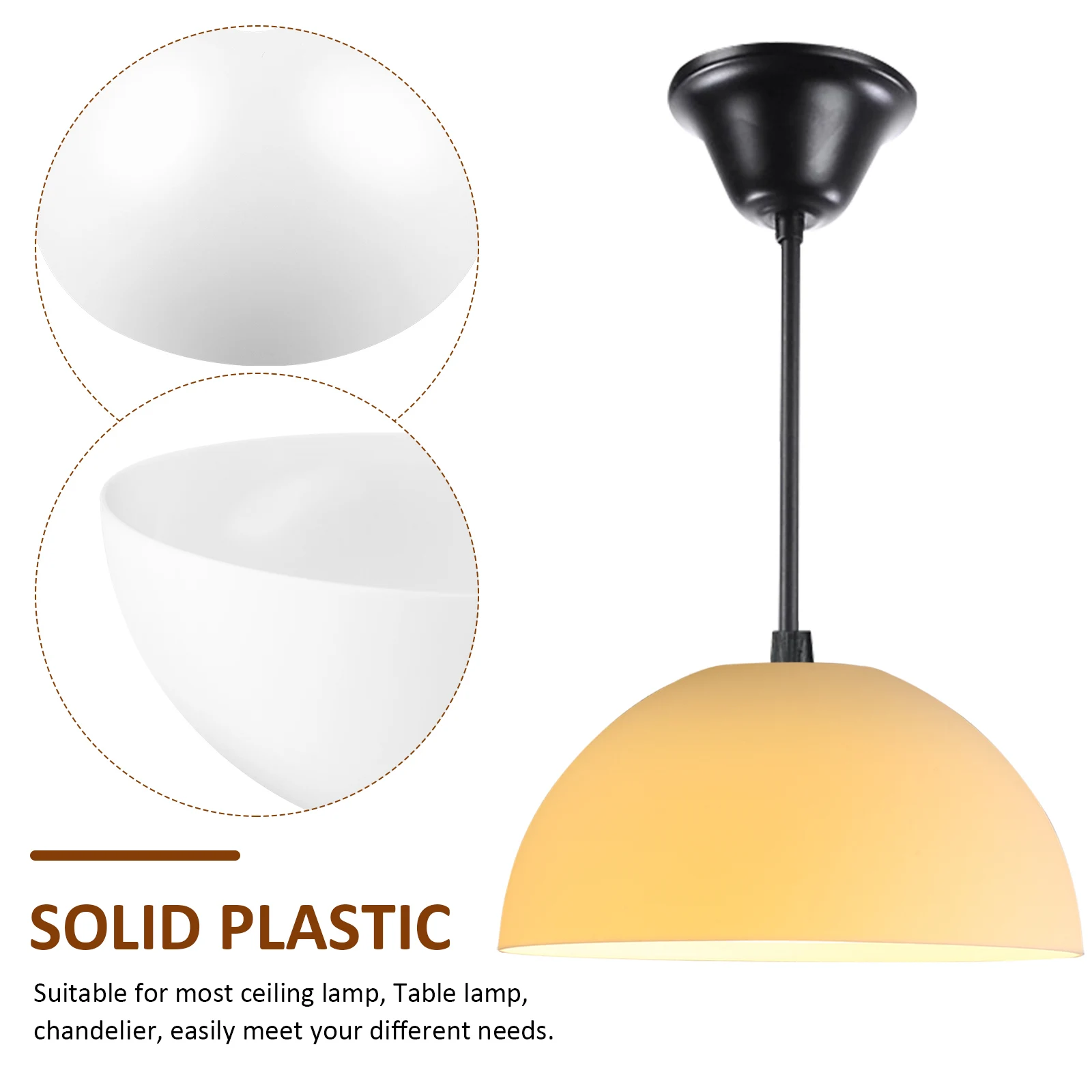 

4 Pcs Small Mushroom Lampshade Floor Bowl Plastic Light Cover Round Replacement for Shades