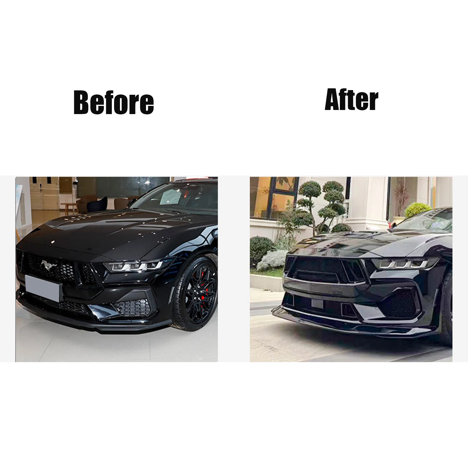 Shelby Style For Ford Mustang S650 GT Ecoboost 2024 2025 Front Bumper Grille Front Upper Racing Mesh Grill