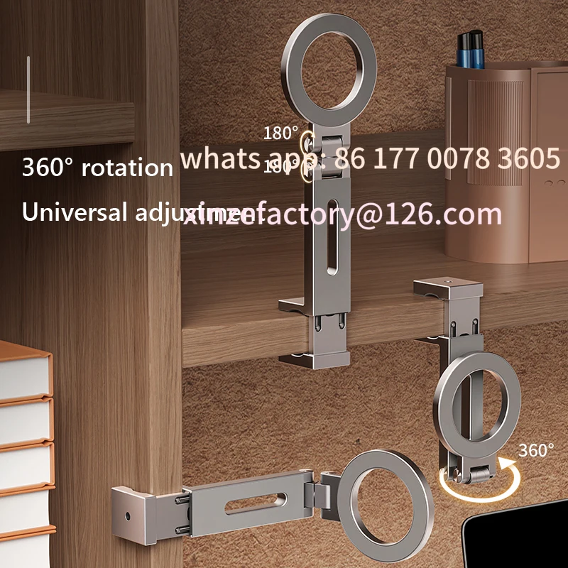 

Customizable Universal Magnetic Phone Holder Travel Essentials Flexible Rotation Hands-Free Airplane Phone Mount for phone