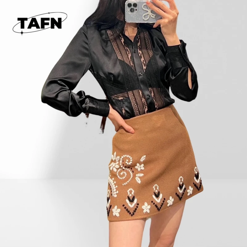 المرأة بلون القطن قميص فضفاض صالح بلوزة المرأة خمر الأزهار قميص طويل الأكمام فضفاضة أعلى AF3027