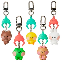 Line Friends Original Kawaii Brown Bear Sally Cony Choco Anime Keychain Cartoon Cute Minini Series Bag Hanging Pendant Gifts Toy