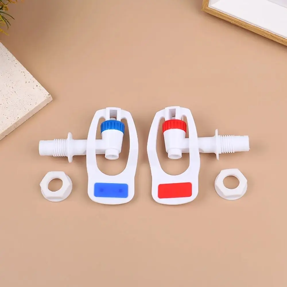 1/2Pcs Replacement Parts Water Dispenser Faucet Push Type Water Tank Drinking Fountain Valve Red Hot Blue Cold Plastic