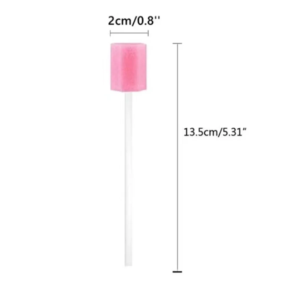 25 Pcs Disposable Oral Sponge Swabs with Handles, Mouth Cleaning Sticks