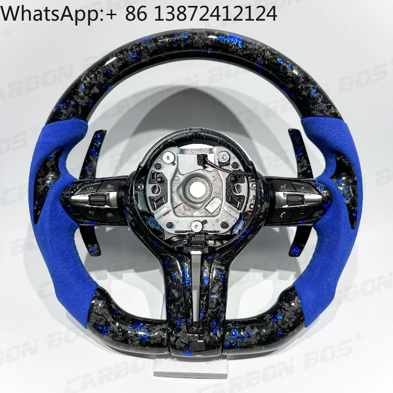 

Blue Forged Carbon Fiber Steering Wheel for BMW 320i 330i 520i 530i 740i 640i E90 E92 F02 F32 F80 F82 F20 F35 F06 F10 F18 F30