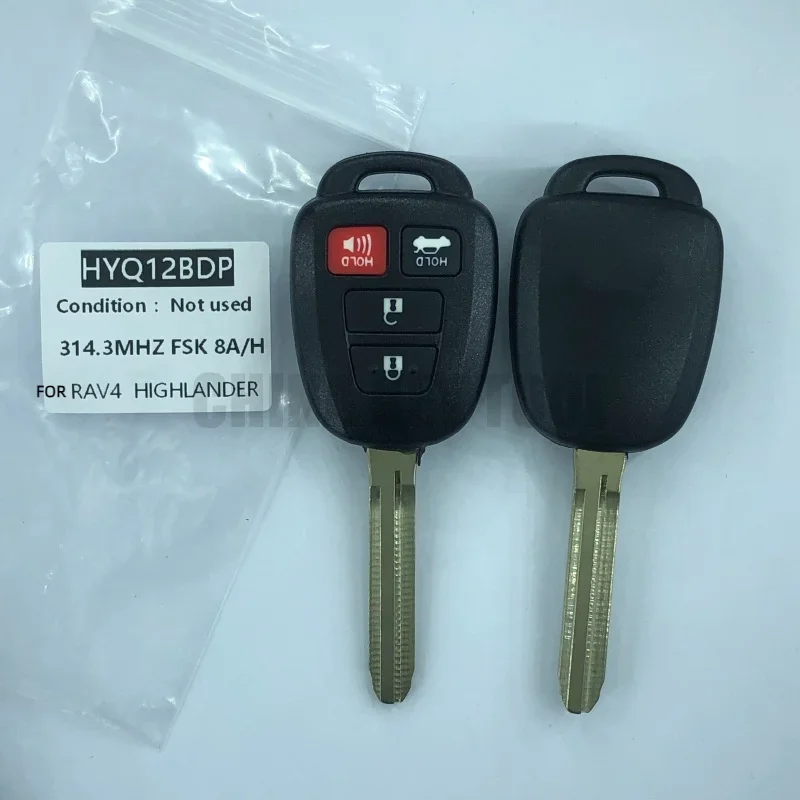 FCC:HYQ12BDP P/N:89070-42880 Remote Car Key For Toyota Tacoma Combo TACOMA RAV4 KLUGER HIGHLANDER With H Chip 314Mhz 1 PCS