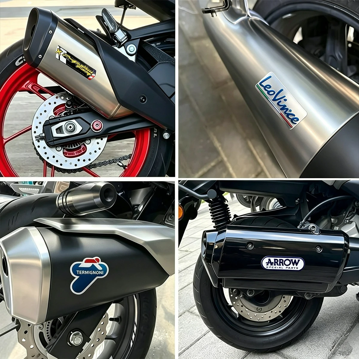 3D Aluminium Hitzebeständige Aufkleber für Motorrad-Auspuffrohre Hochtemperaturbeständige Schalldämpfer-Dekore für Arrow – Detail 3