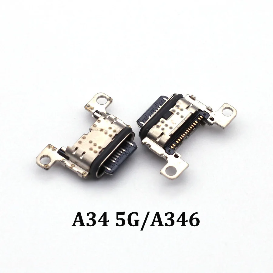 100 قطعة USB نوع c لسامسونج غالاكسي A54 5G A34 A24 A14 A146P B A04 S E A8S A9S شحن مقبس توصيل شاحن حوض ميناء التوصيل