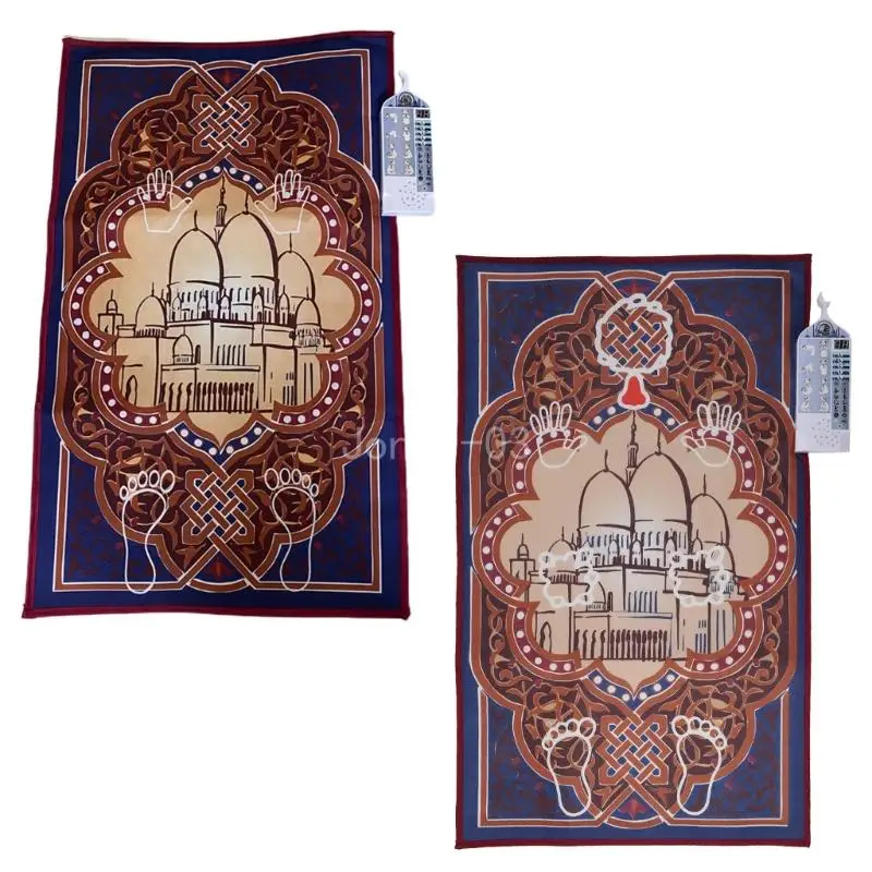 Q6PE for Smart Muslim Prayer Rug Islam Interactive Pray Mat Electronic Worship Blanke