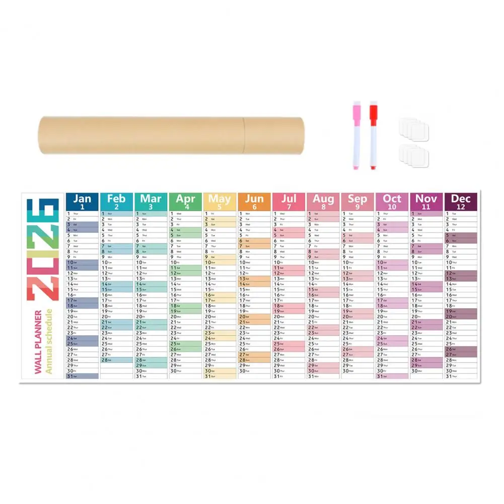 Reusable Wall Calendar 2026 Reusable Matte Whiteboard Wall Calendar for Home Work Planning Super Year-round Planner Tool Home