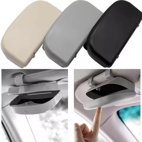Universal Car Visor Glasses Box Multifunctional Magnetic Reusable Car Sunglass Holder Glasses Holder Car Accessories