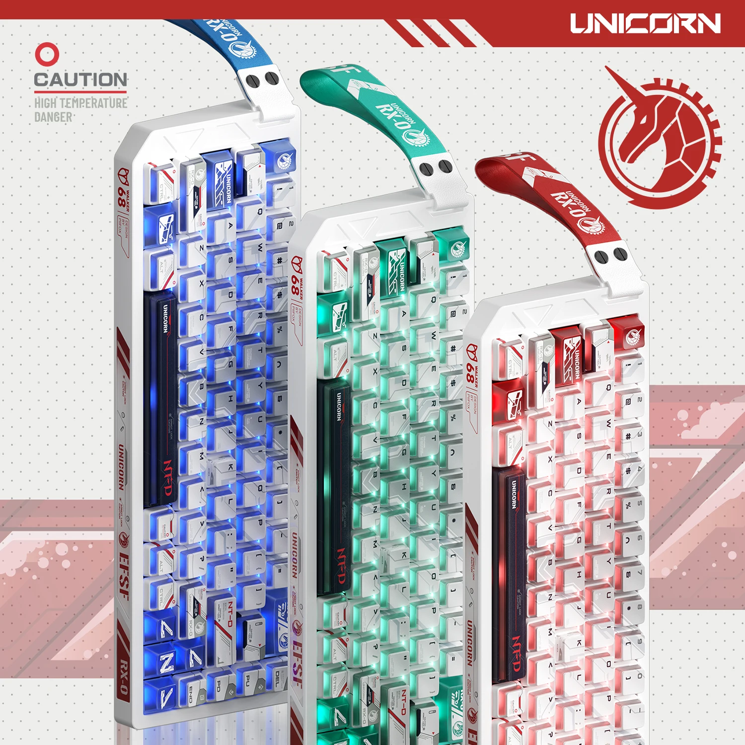 PIIFOX колпачки для клавиш с единорогом PBT термосублимационная смола прозрачные индивидуальные механические аксессуары для клавиш для стрельбы колпачки для клавиш