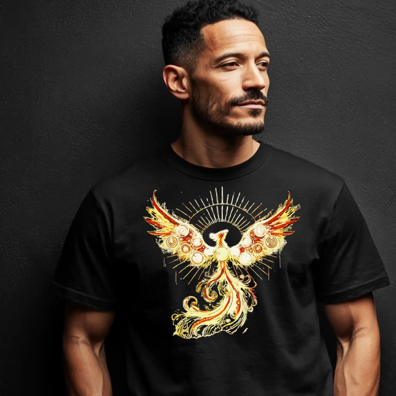 Forged In Duality Phoenix Rebirth T Shirt Strength Through Discipline vintage Washed Stretched Comfortable Slightly fashion