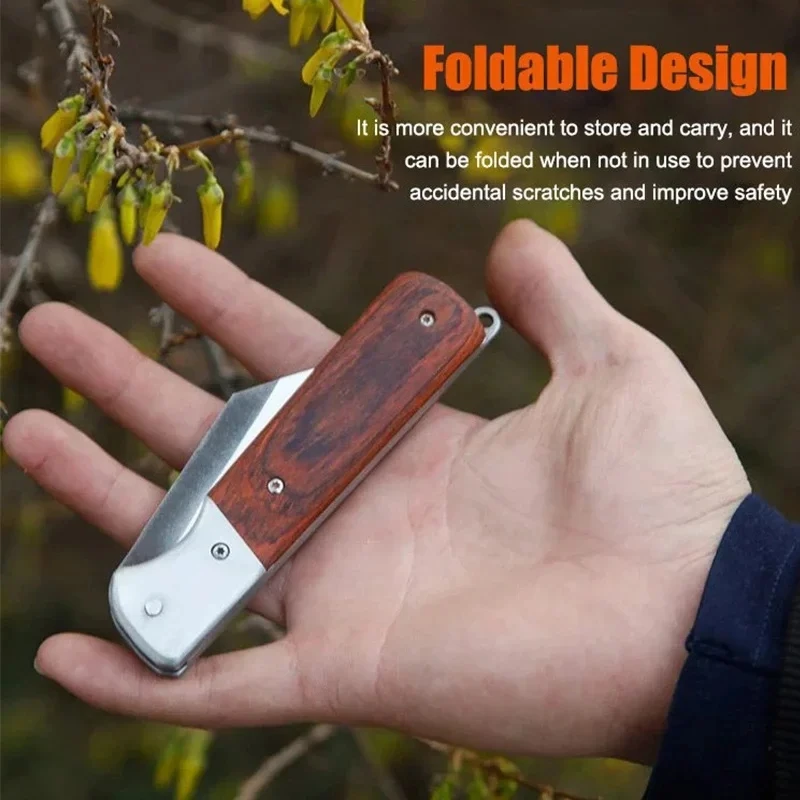 New Foldable Grafting Knife 4Cr14 Gardening Pruning Knife Tools Bonsai Grafting Pruning Hand Cutting Pruning Seedling Tree Knife