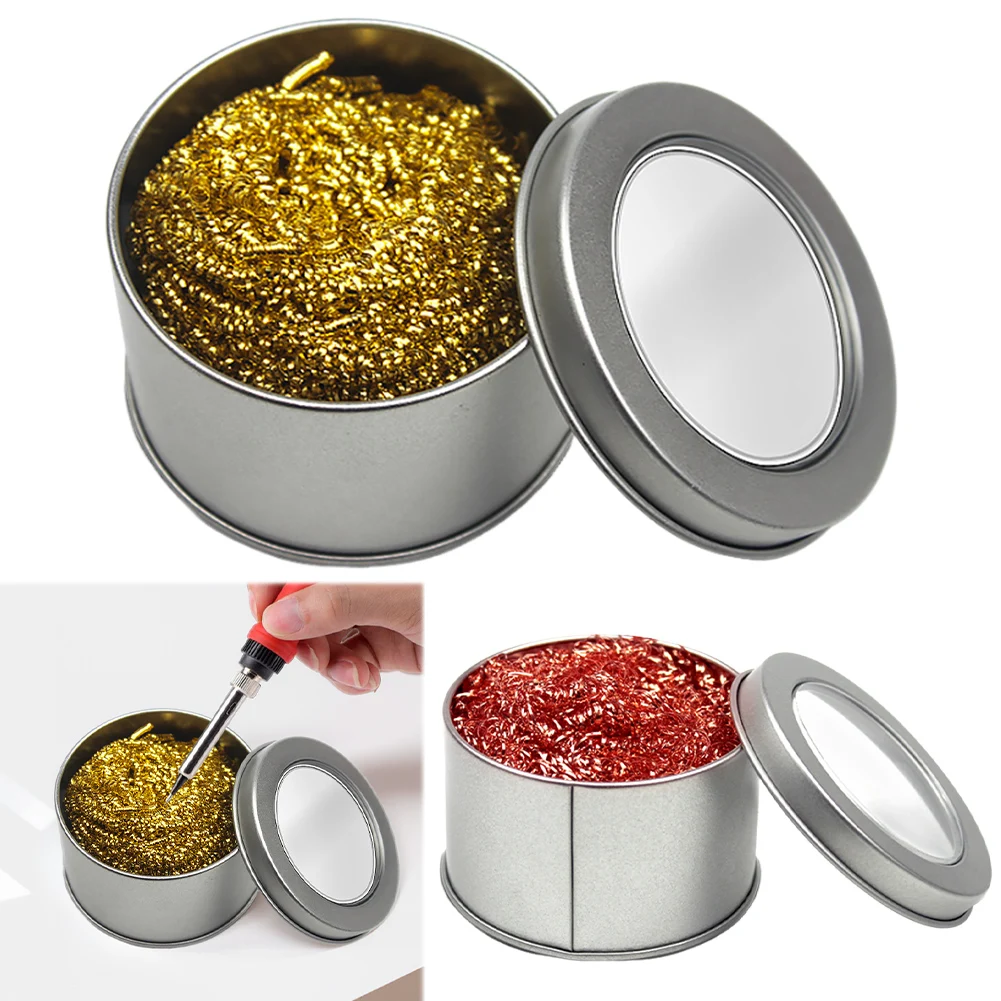 Desoldering Cleaning Ball Metal Wire Stand Steel Ball Solder Tip Cleaning Wire Ball for Cleaning Soldering Irons and Tips