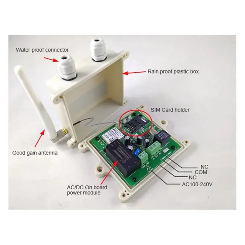 【NEWLY】GSM Gate Opener Relay Switch RTU5024 Waterproof Remote Access Control Wireless Sliding Door Opener App Support
