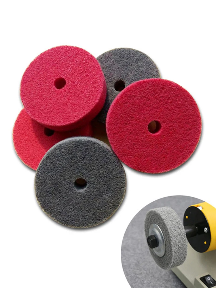 Meules de polissage en Nylon de 3 pouces, 75mm, pour le polissage du métal, du bois et du plastique, accessoires pour outils électriques