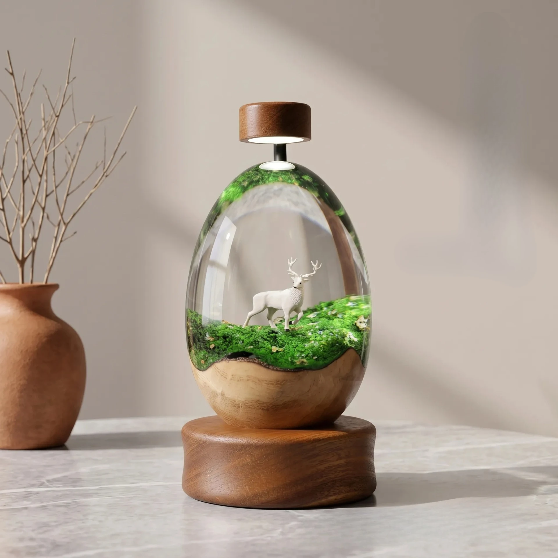 NEW Forest Deer Micro Landscape Home Decoration Crafts Living Room Study Desktop Ornaments Unique Gifts