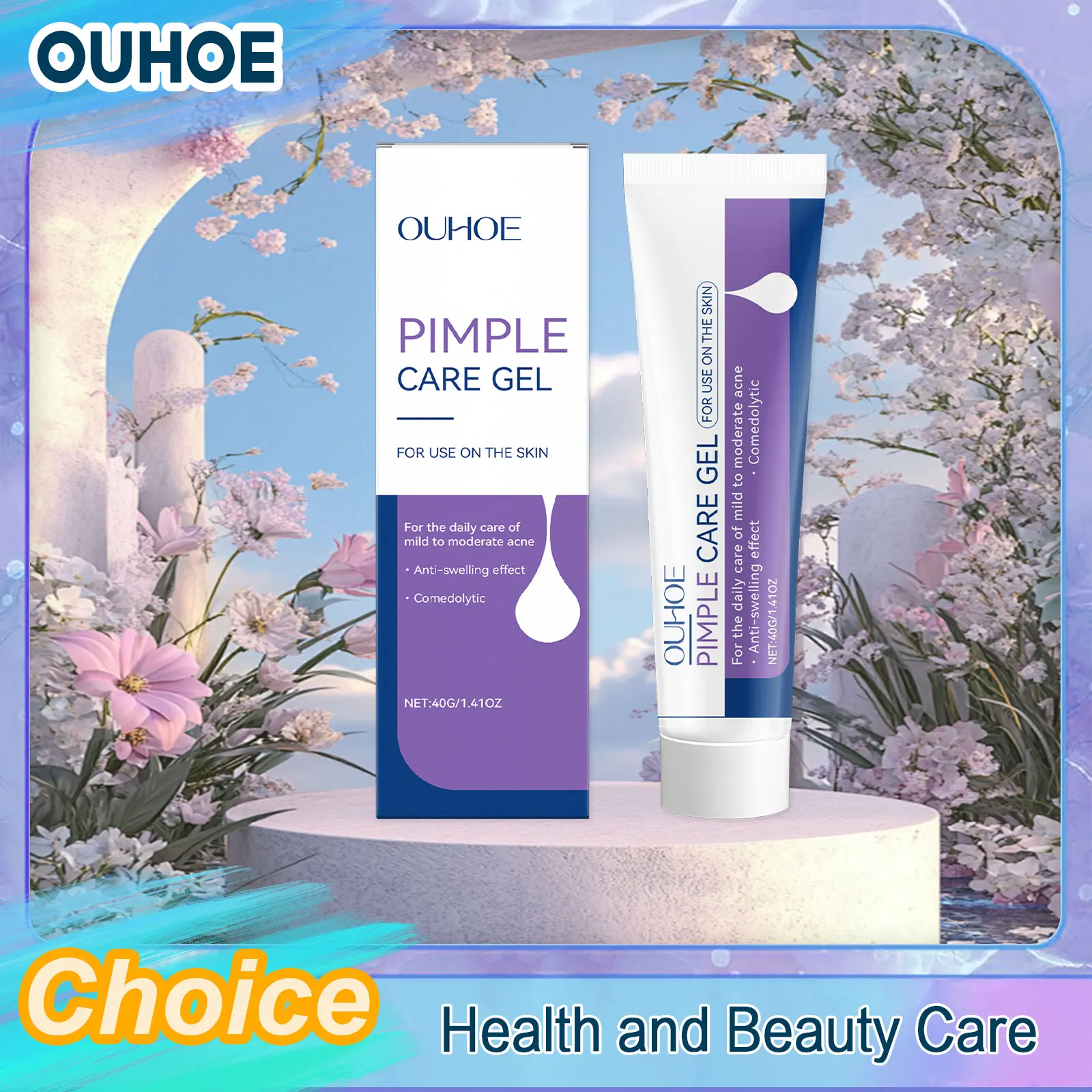 

Acne Removal Gel Reduce Blackhead Fade Blemish Shrink Pores Calm Redness Smooth Soothing Moisturizing Repairing Anti Pimple Gel