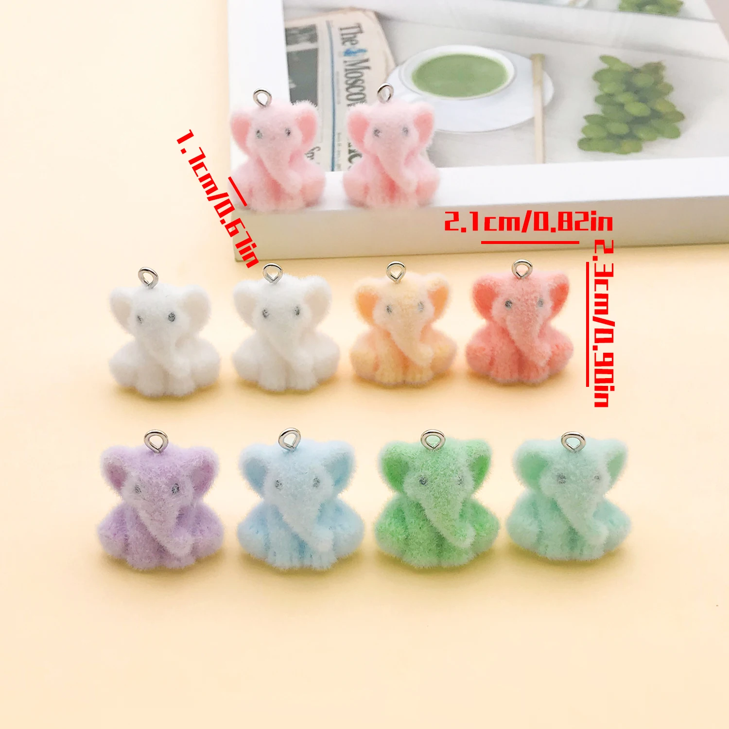 2/10pcs Resin Flocking Cute Li - Resin Craft Projects review and price