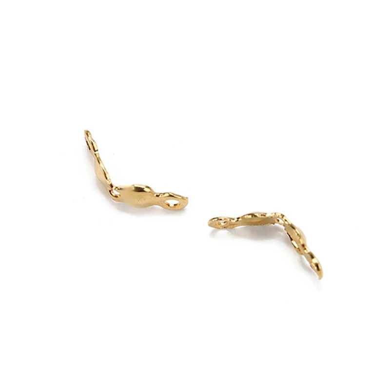 50 Stück verblassende Edelstahl-Verschlüsse, Haken, PVD-Quetschperlen, Endverbinder für Perlen, Halsketten, DIY-Schmuck, Armbandherstellung