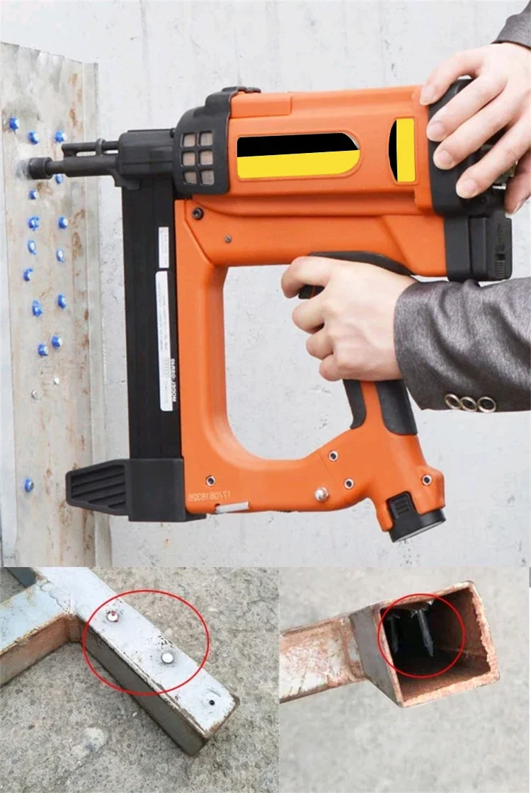 GSR40 Cordless Lithium Battery Power Concrete Nail Gun, poderoso Gás Nails, poderoso, Hot Sale, Gás Powered