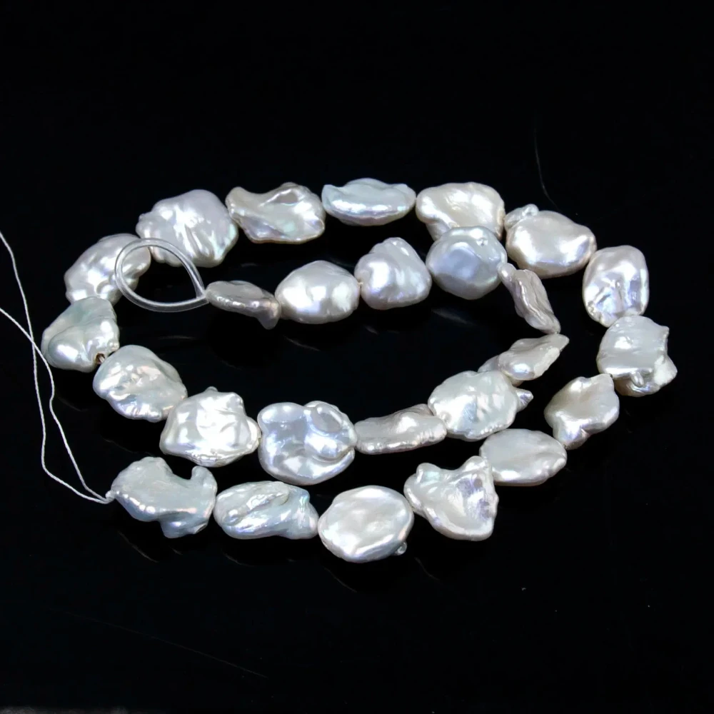 الباروك غير النظامية شكل لؤلؤ المياه العذبة الطبيعية فضفاض خزر عازل ستراند 11x15 مللي متر لصنع المجوهرات عقد دي اي واي سوار #4