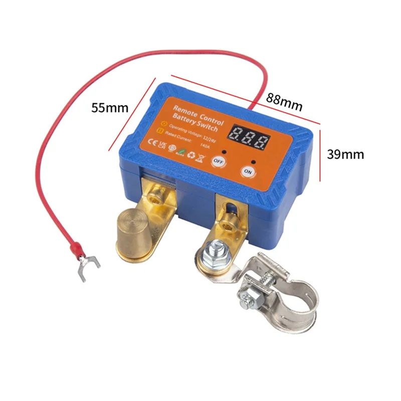 مفتاح البطارية للسيارة عن بعد قطع البطارية 12 فولت/24 فولت 140 أمبير للمركبات حتى 100 أمبير #6