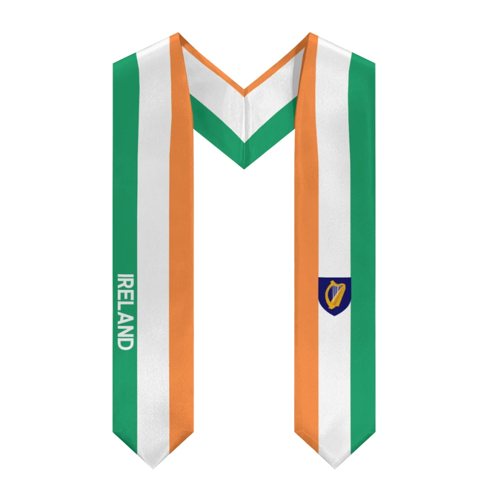 

More design Graduation shawl Ireland & United States Flag Stole Sash Honor Study Aboard International Students