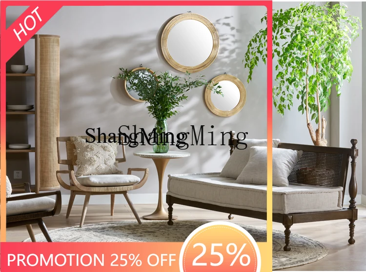 

FG good-looking new solid wood sofa high-end homestay living room small apartment simple wind sofa chair