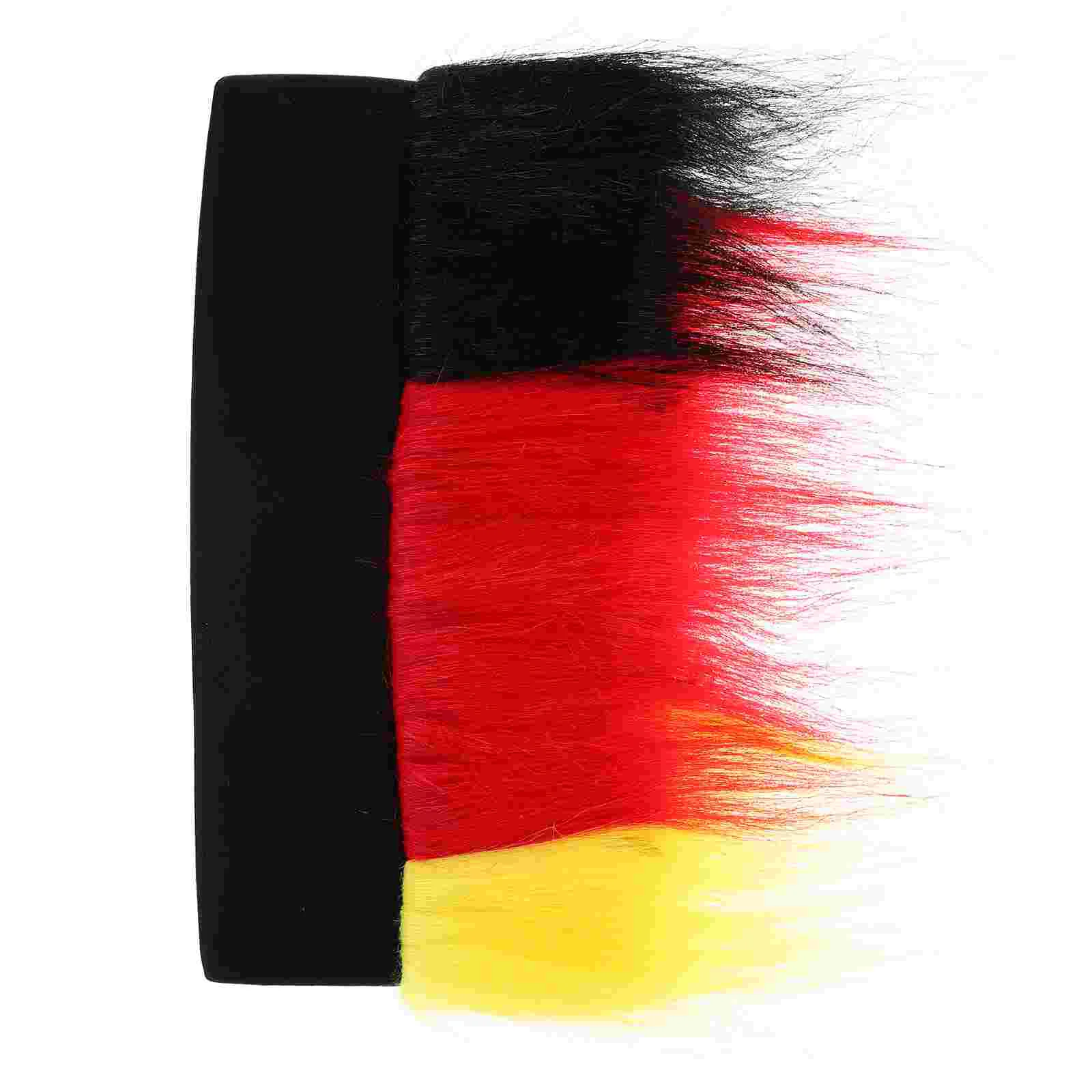 Fan Mohawk Hairpiece Red Closure Wigs Human German Fans for Dummies Black Yellow And Afro Colored Glueless No