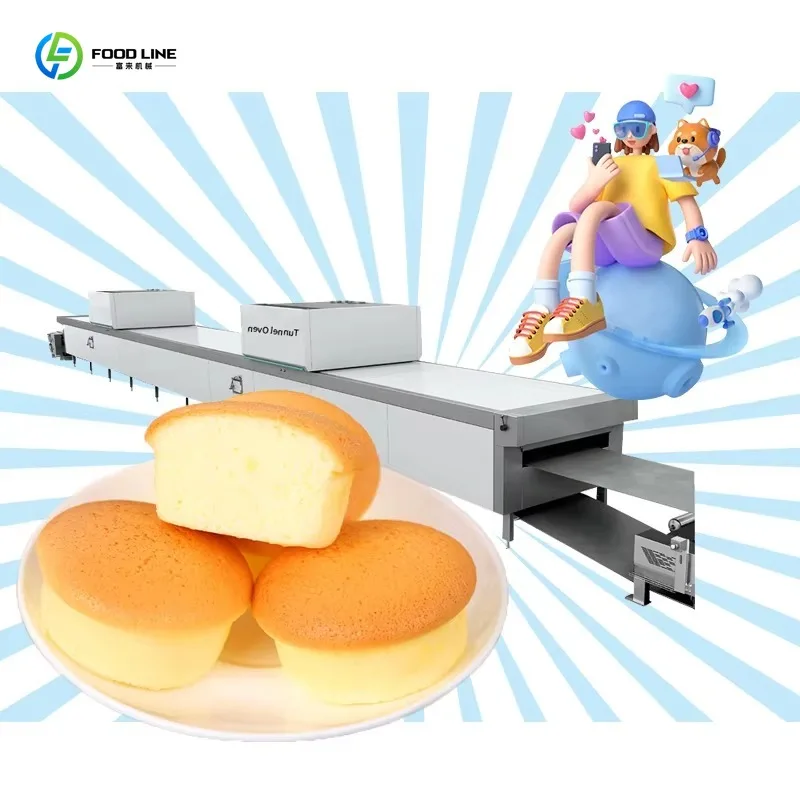 Customized Food Grade Cake Baking Equipment Dorayaki Bean Paste Cake Chocolate Bar Production Line