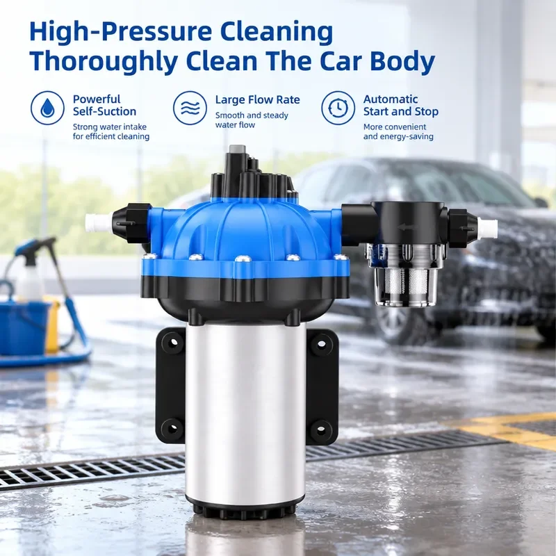 5 Chamber Diaphragm Booster Pump High Flow High Pressure Self Priming Water Pump For Car Wash Spray Irrigation Garden