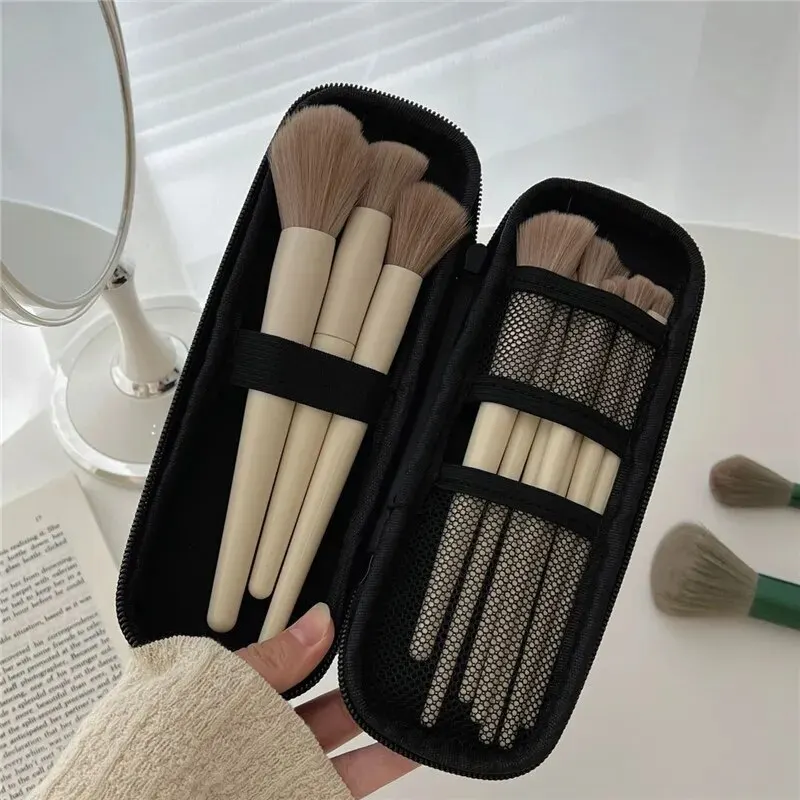 1pc borsa cosmetica nera custodia per pennelli per trucco con doppia cerniera impermeabile custodia per donna custodia per pennelli da viaggio