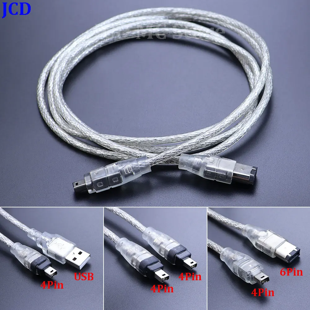 For 1394 Firewire USB to 4P / 6P to 4P / 4P to 4P IEEE 1394 Connection Wire For MINI DV HDV 1394 Camera Video Capture Data Cable
