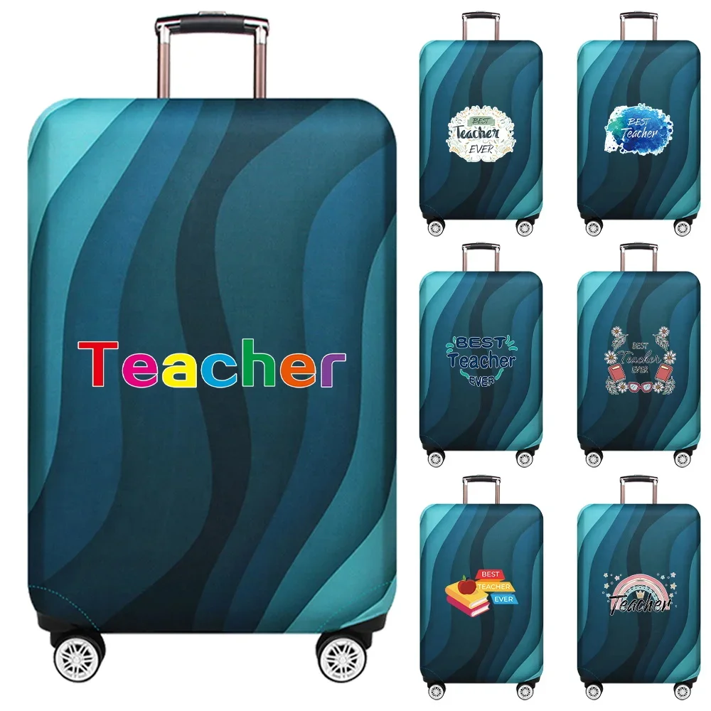 

Stretch Fabric Luggage Protective Cover Simplicity Suitcase Trunk Holders Case Portable Travel Accessories Teacher Printing