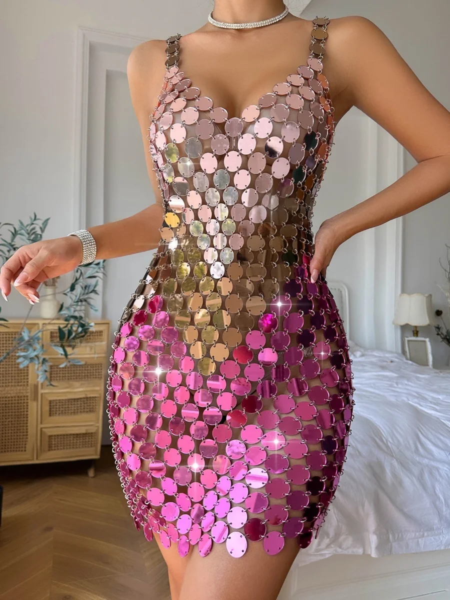 

Ручная работа, акрил, чистый цвет, ночной клуб, Dr, сексуальная летняя женская одежда, полиэфирное волокно, без свека