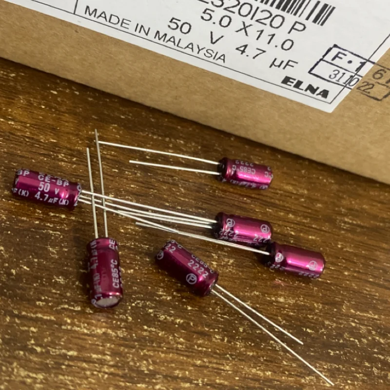 

10PCS 4.7UF 50V Purple Robe Capacitor 50V 4.7UF 5X11 RBD BP Poleless