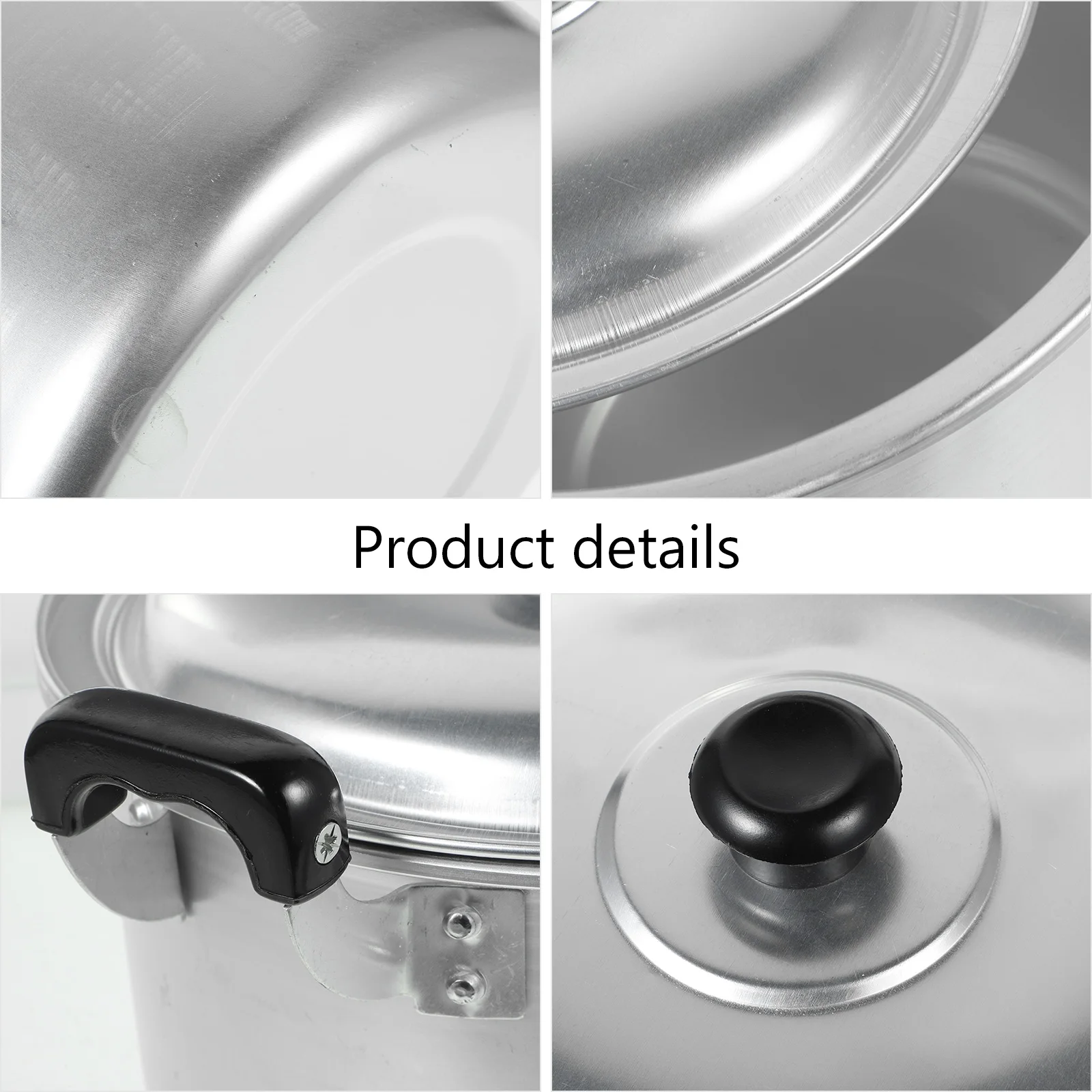 

Thickened Aluminum Steamer Pot Black Old Multifunctional Cooking Food Kitchen Saucepan Pressure Cooker
