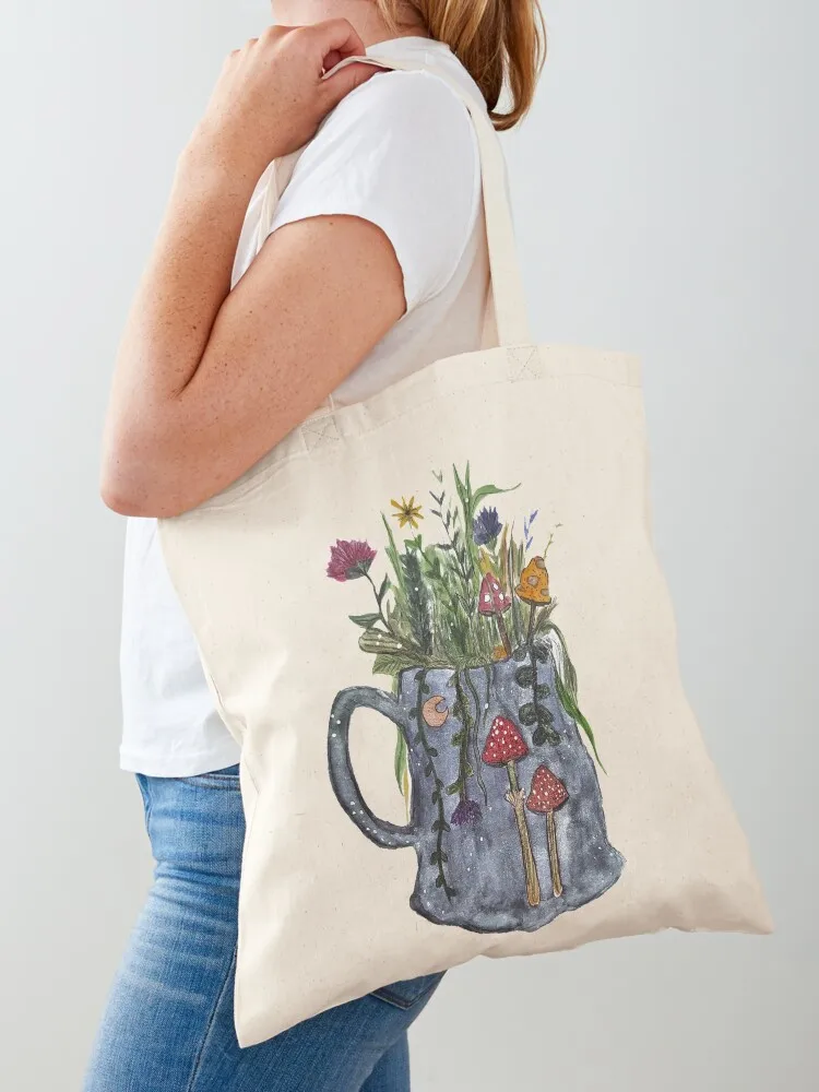 

Mug with plants Tote Bag shopping bag logo Beach bag Shopper handbag large tote