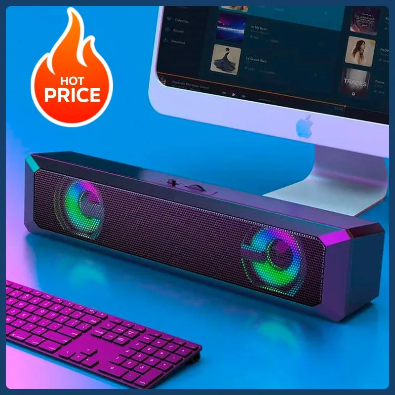 Speaker Komputer Stereo HI FI yang kuat untuk Tablet Ponsel Notebook dengan Plug Play Kabel Panjang