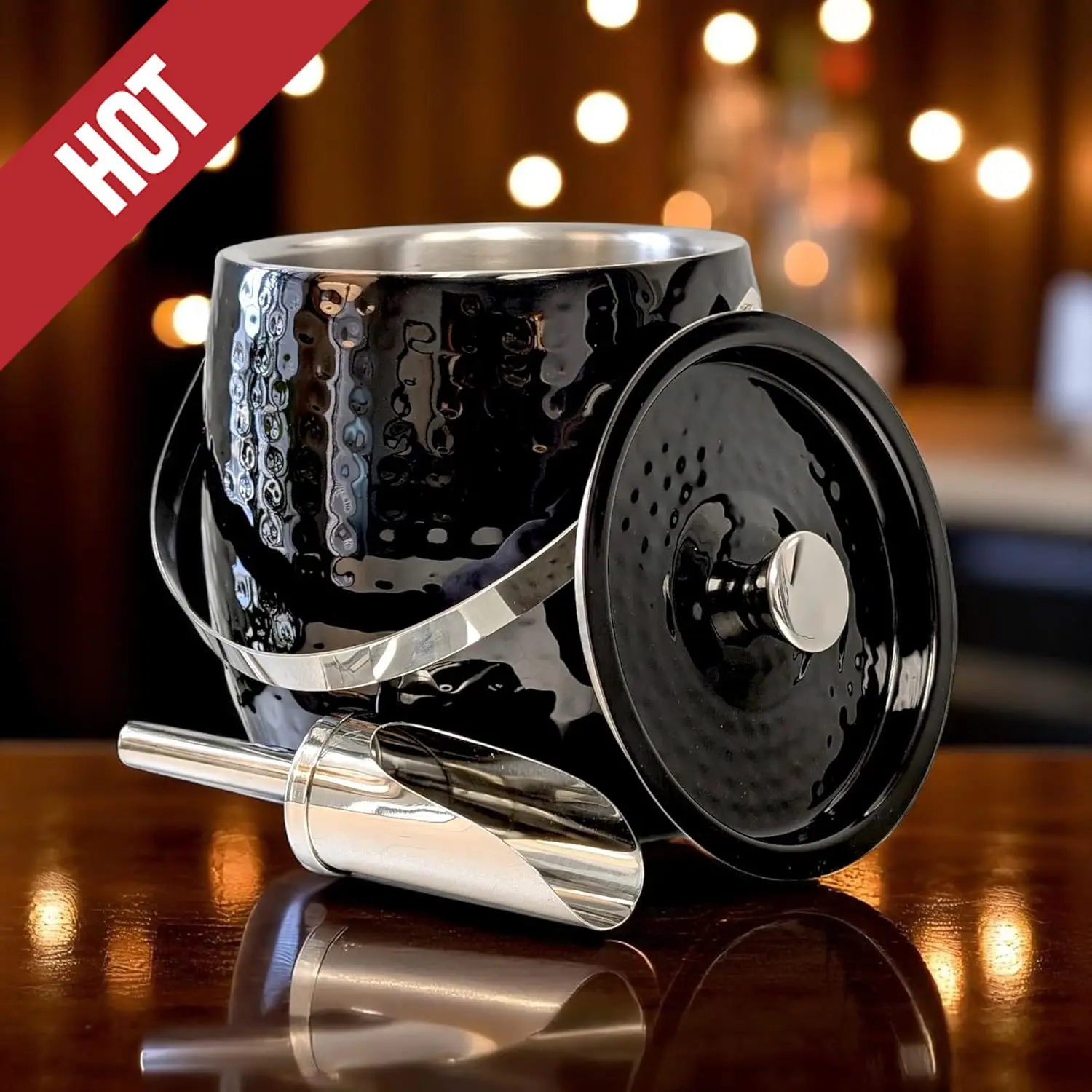 

3-QT Insulated Ice Buckets For Parties With Lid And Scoop - Iceberg Anchored Wine Chiller Champagne Bucket For Cocktail Bar,cust