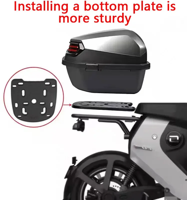 Motorcycle Tail Box Scooter Boots Trunk ABS+PP Solid Case for Full Helmet Storage Organizer Box Electromobile Motorcycle Trunk