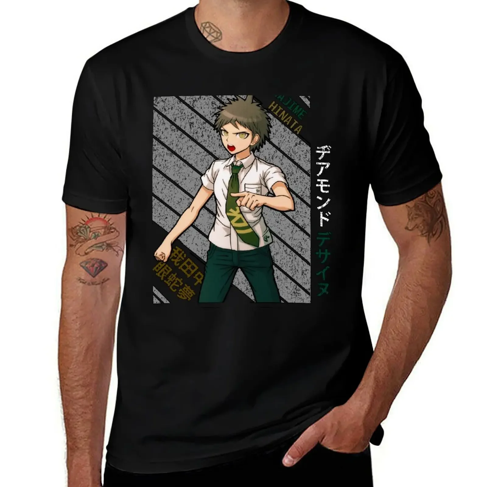 Hajime Hinata - Super DanganRonpa 2 T-Shirt valentines boutique clothes football t shirt Men's clothing