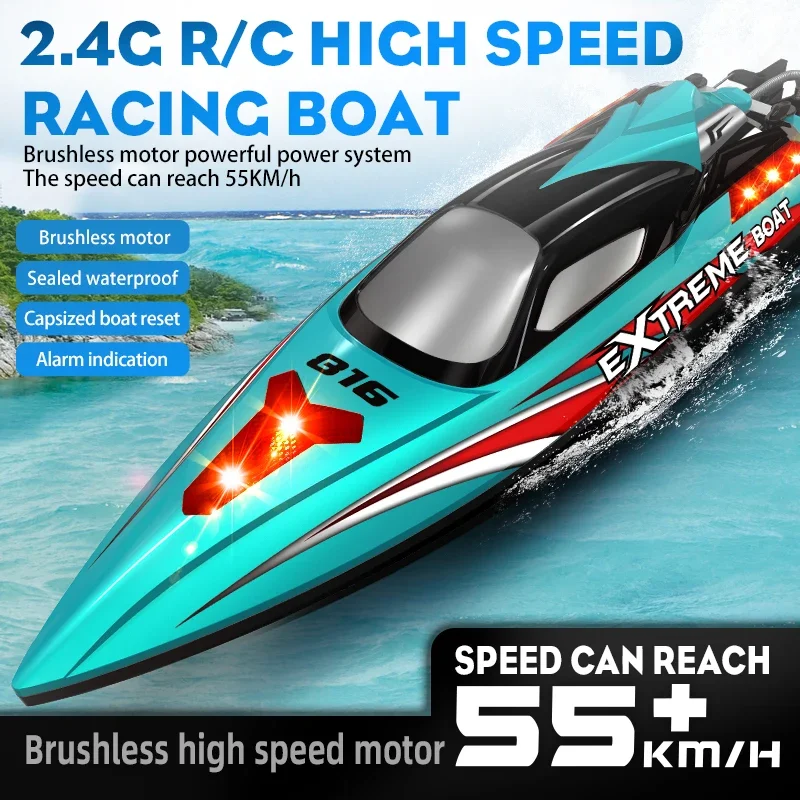 Factory 55km/h High Speed One Key Auto Decoupling 2.4G Fishing Night Light Yachts Sports Luxury Brushless RC Remote Control Boat