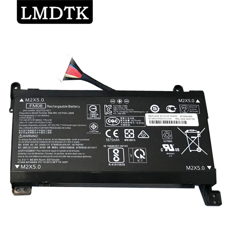 

LMDTK New FM08 Laptop Battery For HP OMEN 17-an013TX 17-an014TX HSTNN-LB8B TPN-Q195 8922753-421