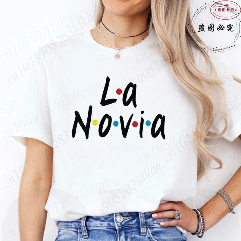 Spanish Girl Single Farewell Tops: Future Bride & Equipo De La Novia, Friends Printed Tees for Wedding Party & Bridal Shower