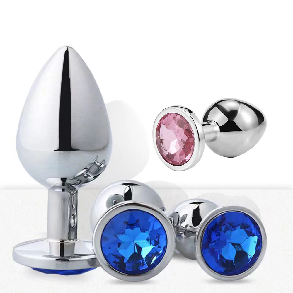 S Size Anal Plug Heart Stainless Steel Crystal Anal Plug Adult Sex Butt Plug Stimulator Anal Sex Toys Prostate Massager Dildo