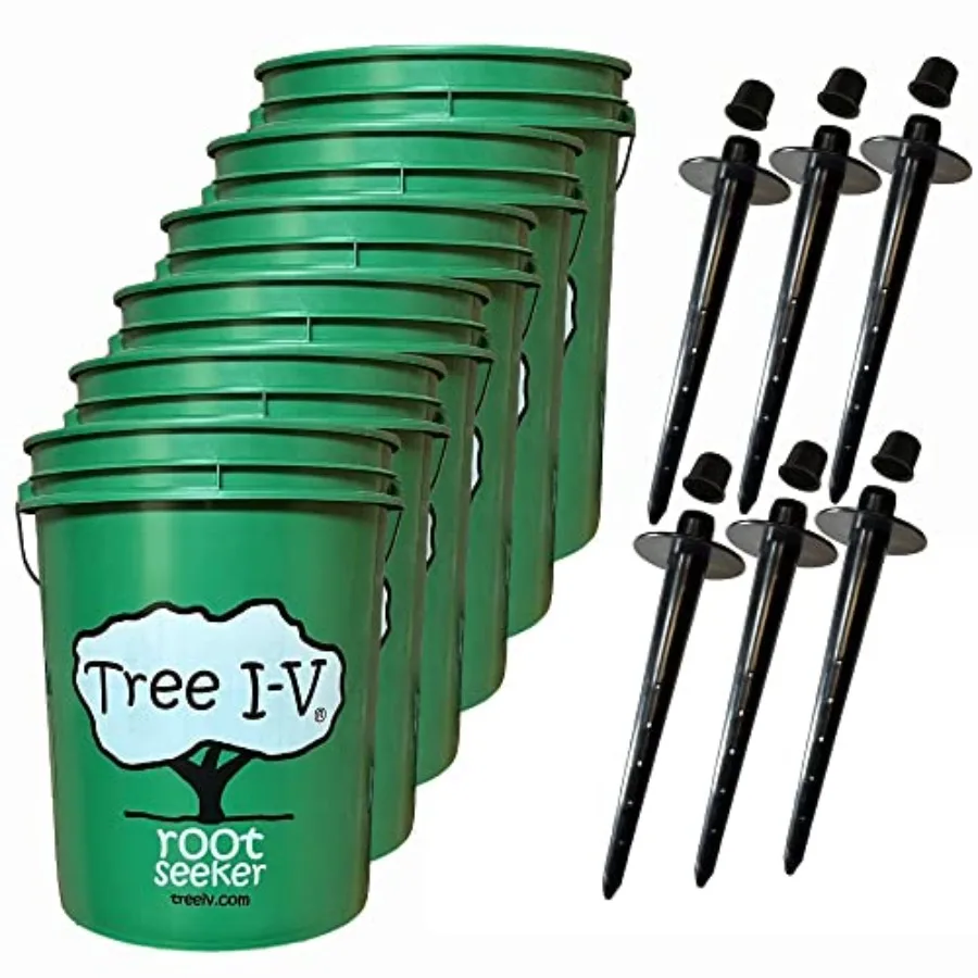 

Система полива Tree I-V 6-Pk Original Base Root Feeder - Прочный самонесущий резервуар на 5 галлонов с автоматической подачей воды без участия оператора